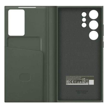 samsung s23 ultra cover clear view green 3