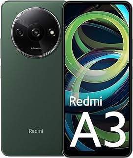 موبايل ريدمي A3 بذاكرة رام 3 جيجابايت، تخزين 64 جيجابايت، شاشة 6.71 بوصة HD+ 90 هرتز، بطارية 5000mAH، شريحتي اتصال، كاميرا مزدوجة، 4G اخضر