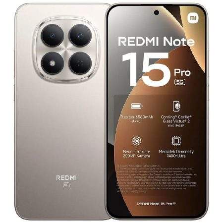 شاومي ريدمي نوت 15 برو 5G، رامات 12 جيجابايت، 256 جيجابايت