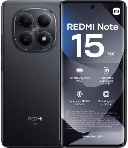 xiaomi redmi note 15 5g 256gb black